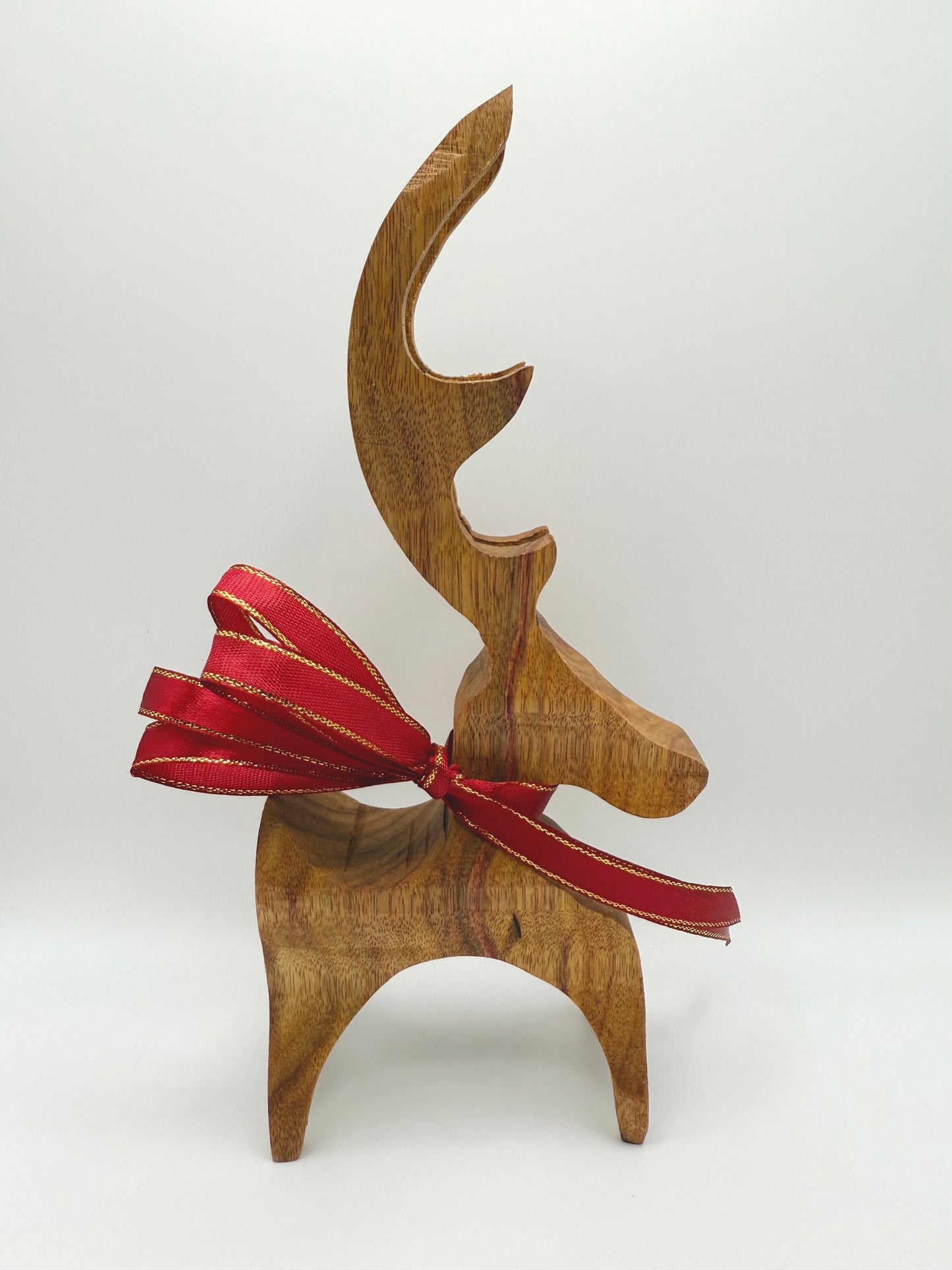 Hand-Crafted Wooden Reindeer - Cupid