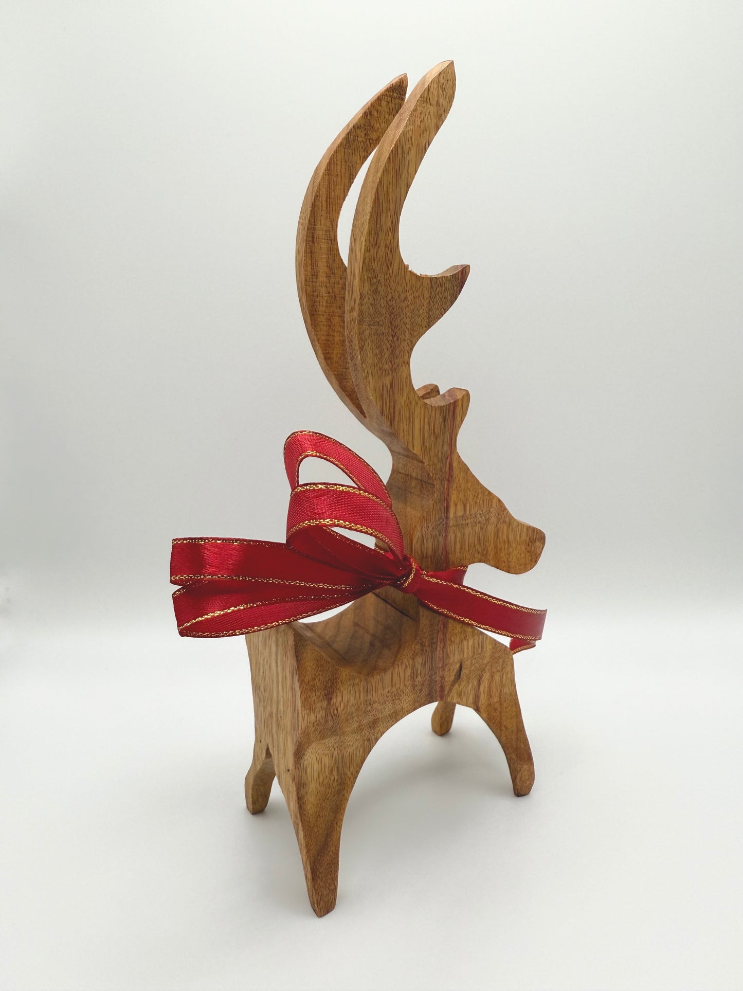 Hand-Crafted Wooden Reindeer - Cupid