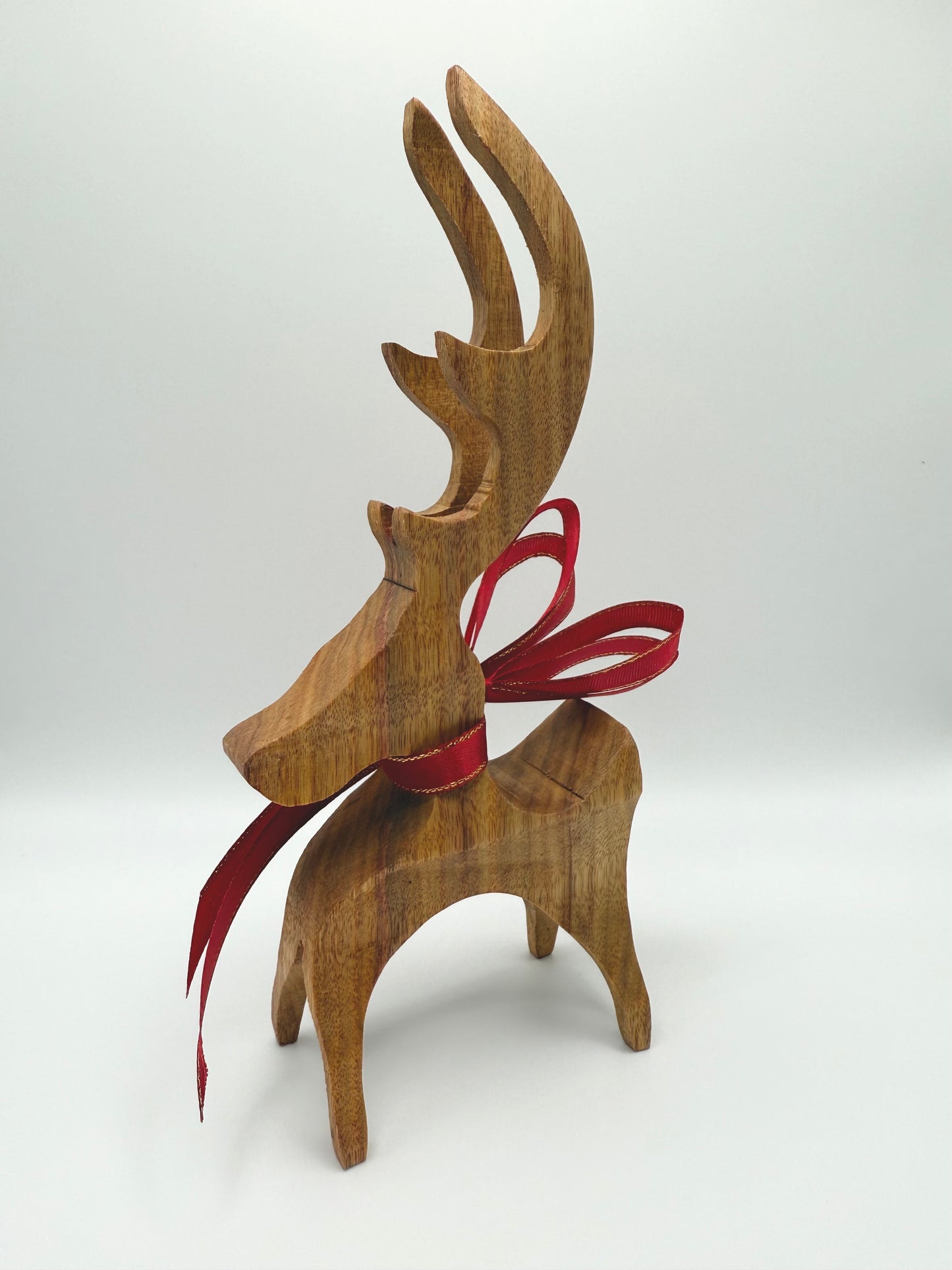 Hand-Crafted Wooden Reindeer - Cupid