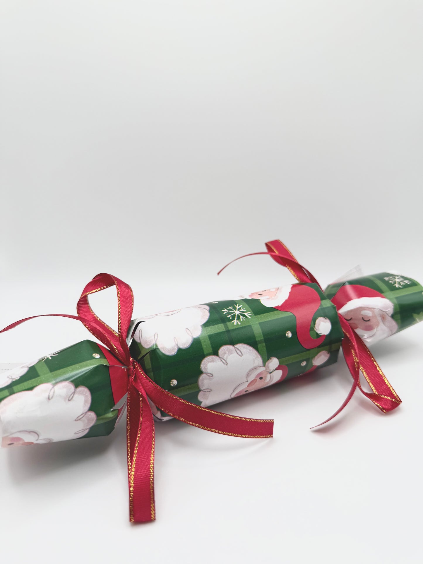 Set of 2 Traditional British Christmas Crackers - Handmade in Vermont - Santa